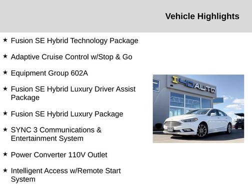 Oxford White 2017 Ford Fusion Hybrid SE
