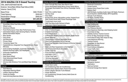 2016 Mazda CX-9 Grand Touring