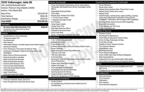 2020 Volkswagen Jetta 1.4T S