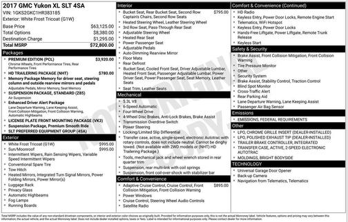 2017 GMC Yukon XL SLT