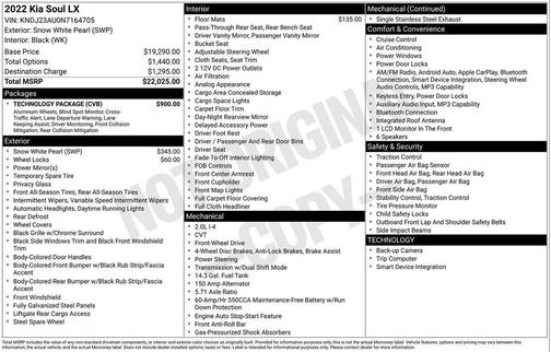 Snow White Pearl 2022 Kia Soul LX