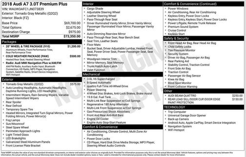 2018 Audi A7 3.0T Premium Plus