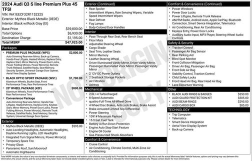 2024 Audi Q3 45 S line Premium Plus