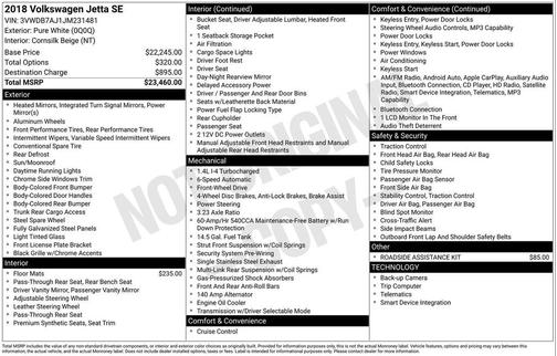 2018 Volkswagen Jetta 1.4T SE
