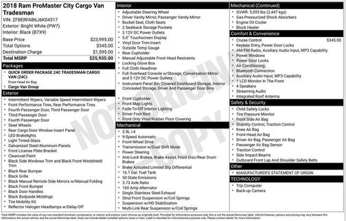 2018 RAM ProMaster City Tradesman
