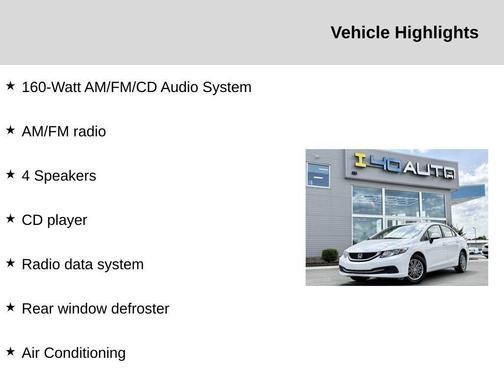 Taffeta White 2013 Honda Civic LX
