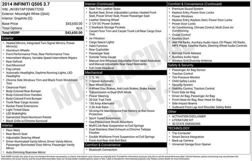 2014 INFINITI Q50 Sport