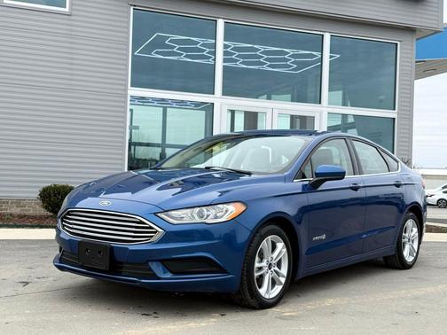 Blue 2018 Ford Fusion Hybrid S