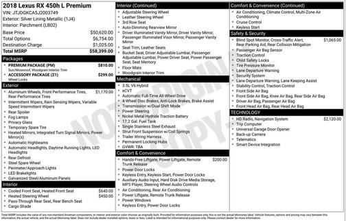 2018 Lexus RX 450h Base
