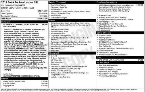 2017 Buick Enclave Leather