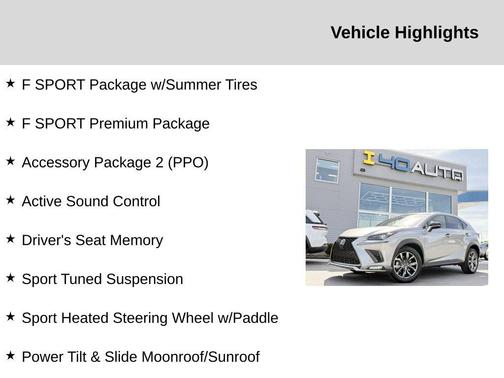 Atomic Silver 2021 Lexus NX 300 F Sport