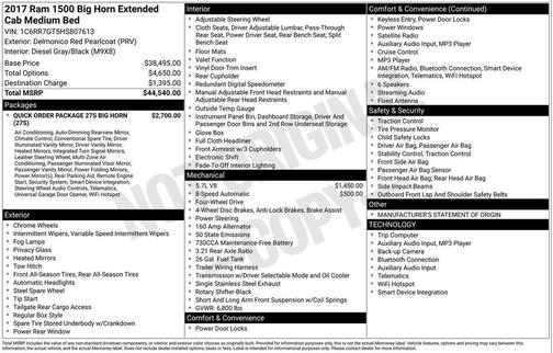 2017 RAM 1500 Big Horn