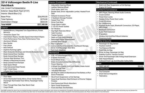 2014 Volkswagen Beetle DSG 2.0T R-Line