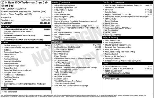 2014 RAM 1500 Tradesman