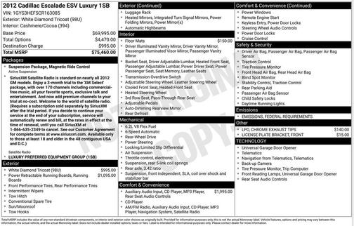 2012 Cadillac Escalade ESV Luxury