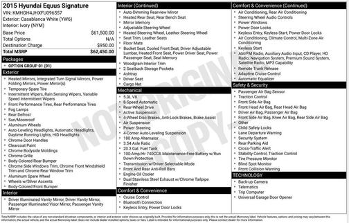 2015 Hyundai Equus Signature