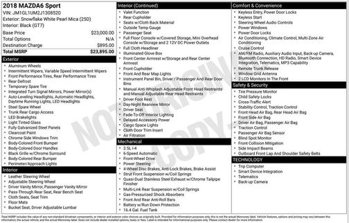 2018 Mazda Mazda6 Sport