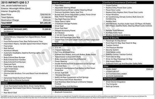2015 INFINITI Q50 Base
