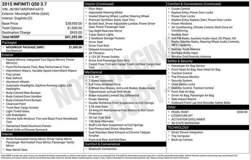 2015 INFINITI Q50 Base