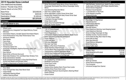 2019 Hyundai KONA Limited