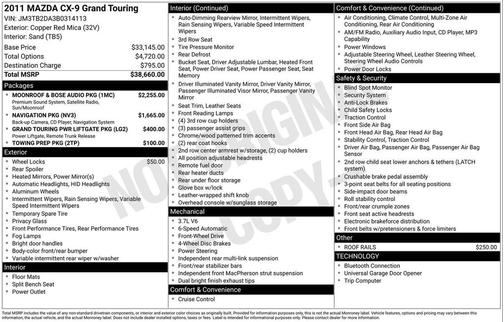 2011 Mazda CX-9 Grand Touring