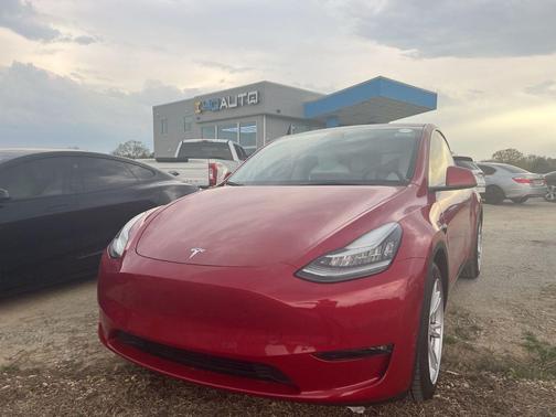 Maroon 2021 Tesla Model Y Long Range Dual Motor All-Wheel Drive