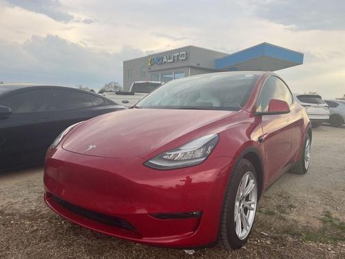 Maroon 2021 Tesla Model Y Long Range Dual Motor All-Wheel Drive