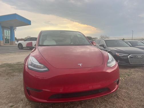 Maroon 2021 Tesla Model Y Long Range Dual Motor All-Wheel Drive