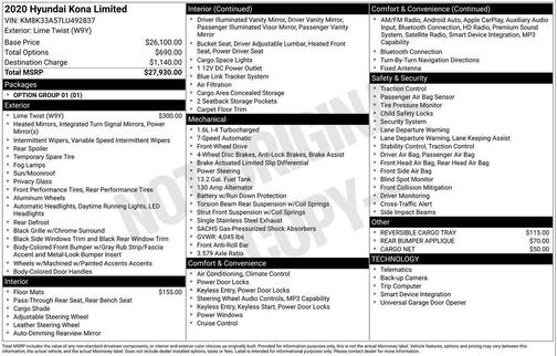 2020 Hyundai KONA Limited