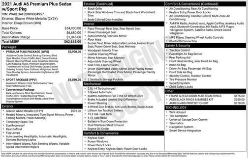 2021 Audi A6 45 Sport Premium