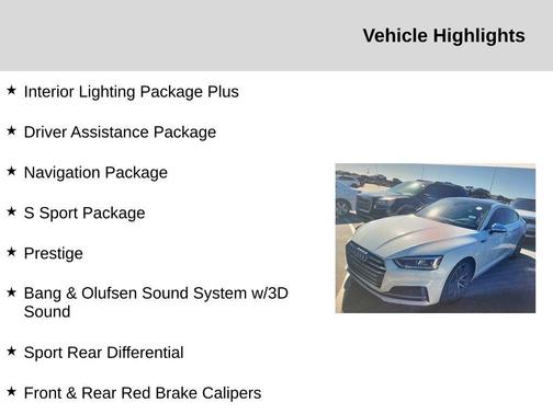 Glacier White 2018 Audi S5 3.0T Prestige