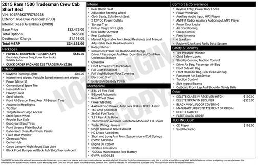 2015 RAM 1500 Tradesman