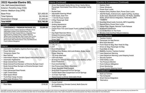 2022 Hyundai ELANTRA SEL