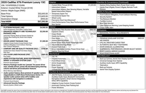 2020 Cadillac XT6 Premium Luxury FWD