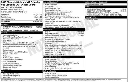 2015 Chevrolet Colorado WT