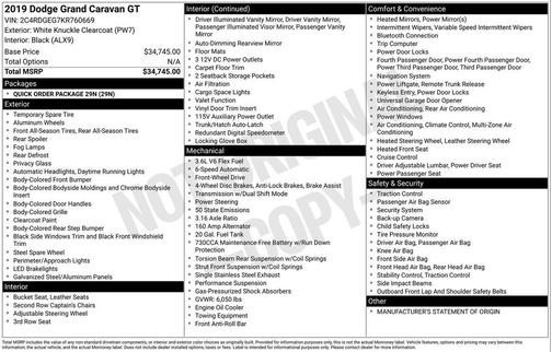 2019 Dodge Grand Caravan GT