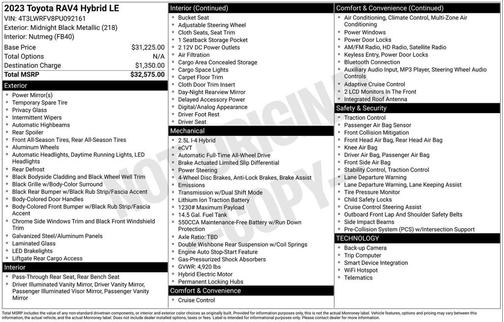 2023 Toyota RAV4 Hybrid LE