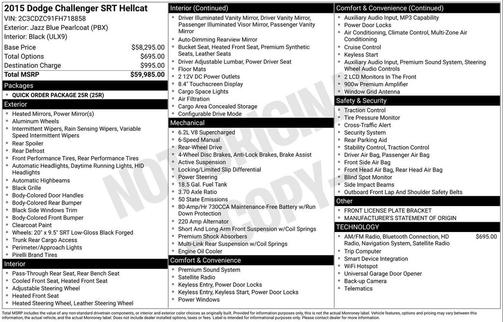 2015 Dodge Challenger SRT Hellcat