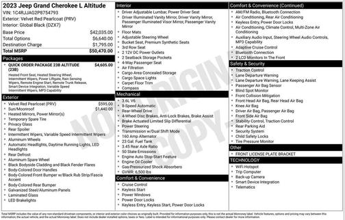 Velvet Red Pearlcoat 2023 Jeep Grand Cherokee L Altitude