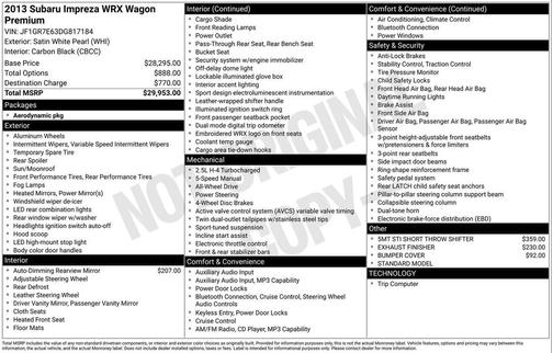 2013 Subaru Impreza WRX Premium