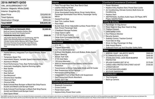 2016 INFINITI QX50 Base