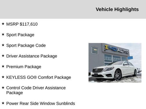 2016 Mercedes-Benz S-Class 4MATIC