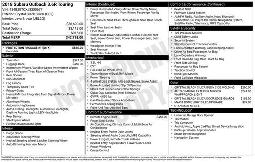 2018 Subaru Outback 3.6R Touring