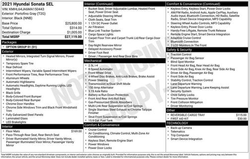 2021 Hyundai SONATA SEL