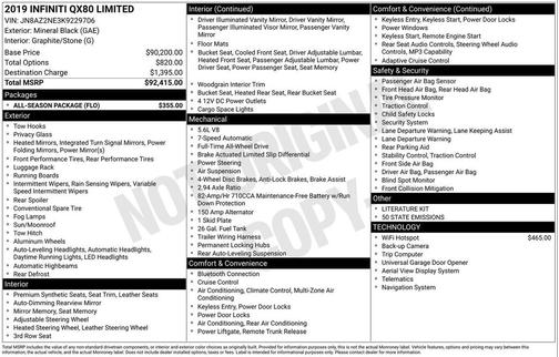 2019 INFINITI QX80 Limited