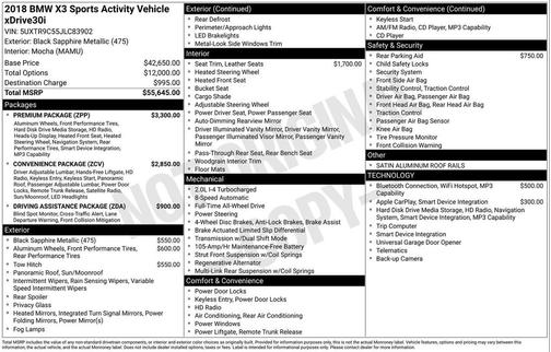 2018 BMW X3 xDrive30i
