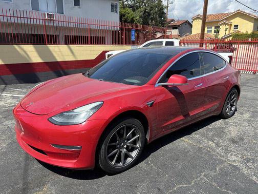 Burgundy 2018 Tesla Model 3 Long Range