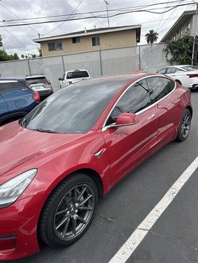 Burgundy 2018 Tesla Model 3 Long Range