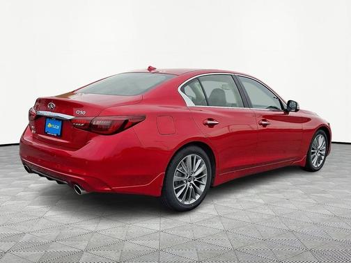 Red 2023 INFINITI Q50 LUXE