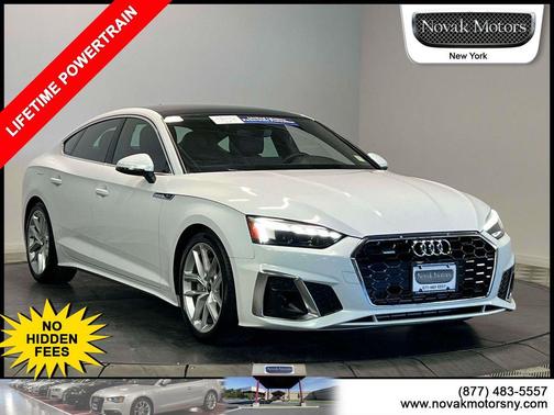 White 2023 Audi A5 Sportback 45 S Line Premium